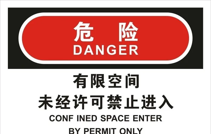 有限空间  未经许可禁止进入图片cdr矢量模版下载