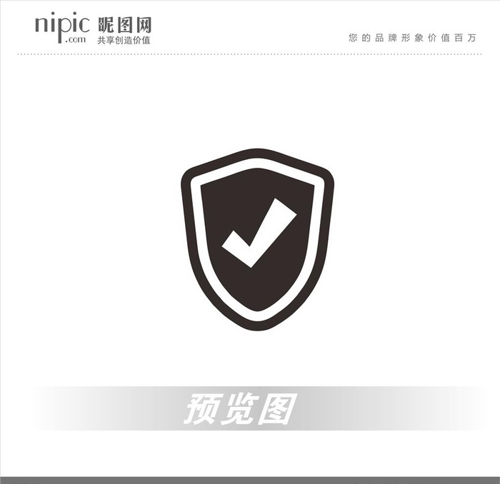 盾牌图标图片cdr矢量模版下载