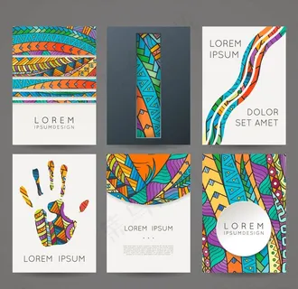 民族风花纹包装标识矢量图下载图片