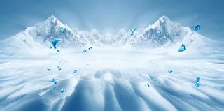 冰山冰碎 冷风图片