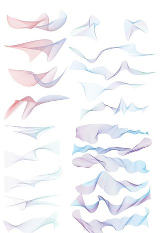 AI矢量渐变线条图片