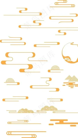 免扣祥云设计元素图片