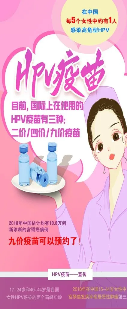 HPV疫苗展架图片(2205x4961)psd模版下载