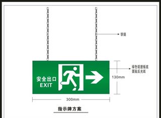 安全出口吊牌图片