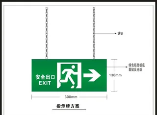 安全出口吊牌图片