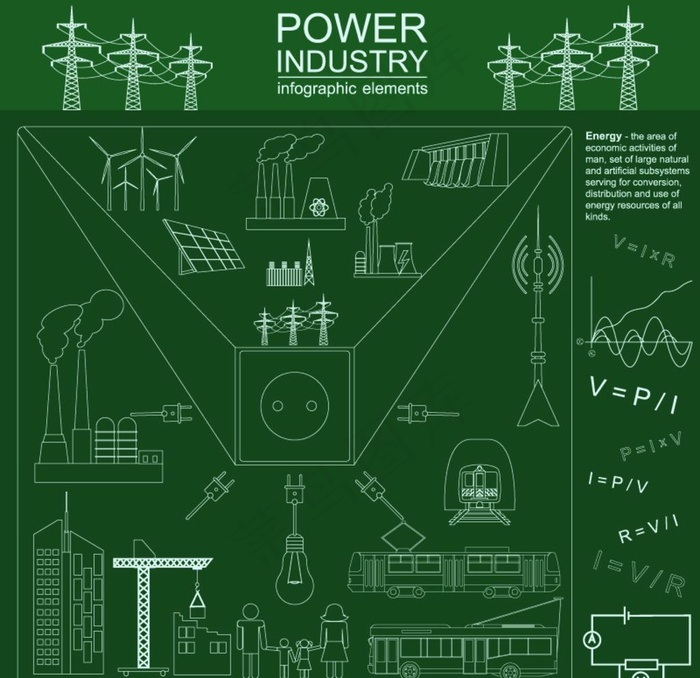电力图片eps,ai矢量模版下载