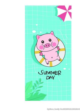 夏日小猪图片
