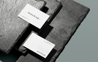 岩石品牌名片卡片样机高级商务图片