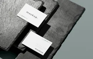 岩石品牌名片卡片样机高级商务图片