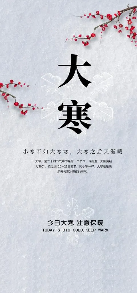 大寒图片(2362x4724)psd模版下载