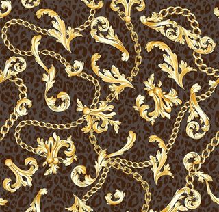 数码印花豹纹链条图片