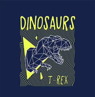 恐龙 复古 底纹 图案 T恤图片