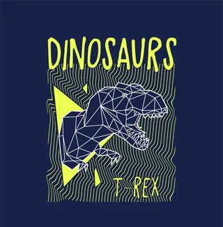 恐龙 复古 底纹 图案 T恤图片