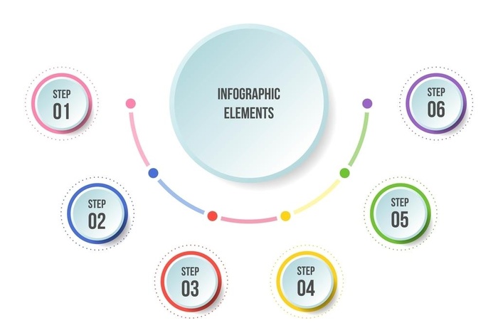时间线信息图形模板矢量素材图片