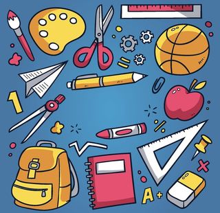 卡通校园元素图片