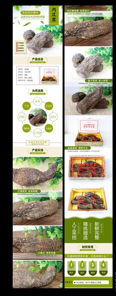淘宝详情肉苁蓉详情页图片(750x18543)psd模版下载