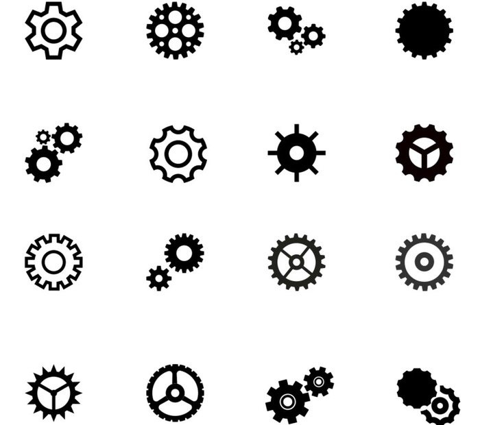 齿轮图标图片cdr矢量模版下载