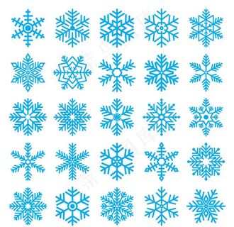 蓝色雪花图片