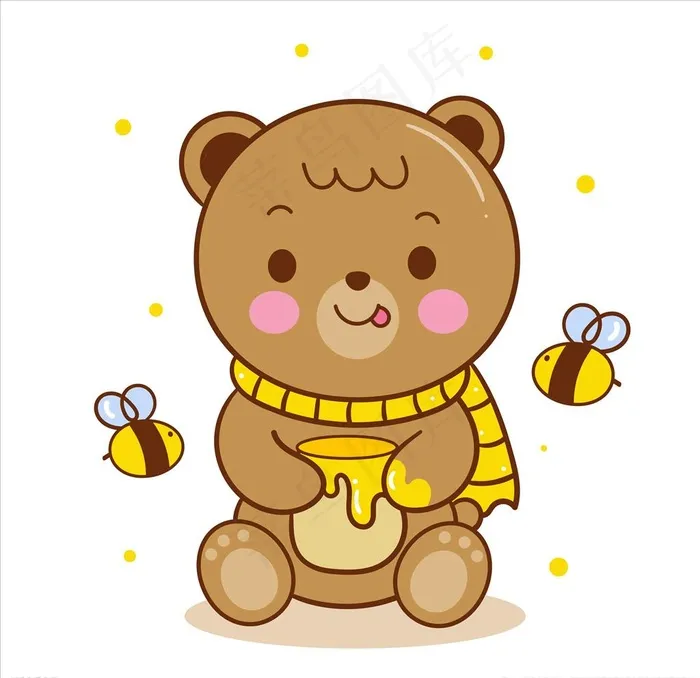 可爱动物图片ai矢量模版下载