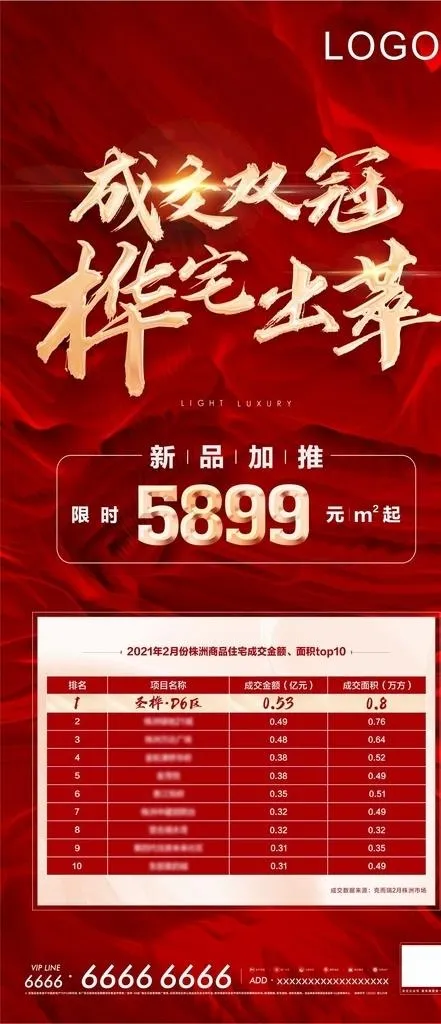 地产红色海报图片cdr矢量模版下载