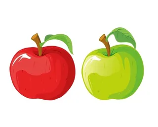 手绘矢量苹果图片
