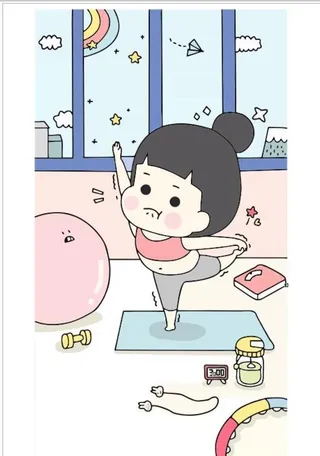 减肥卡通人物图片