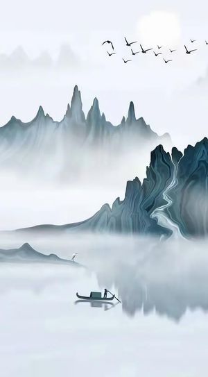 新中式水墨画图片