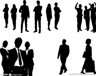 商务人物剪影 人物黑色剪影图片