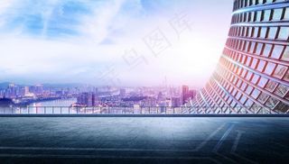 城市天空建筑背景图片