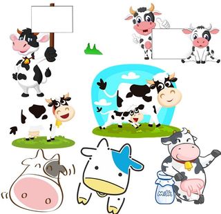 卡通奶牛图片