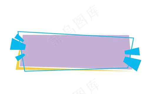 手绘创意长方形装饰边框插画图片