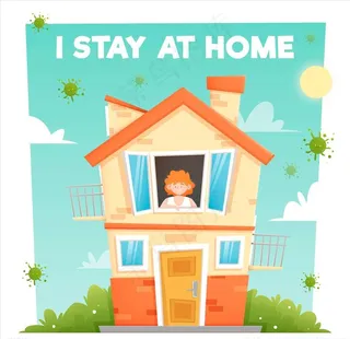 待在家图片