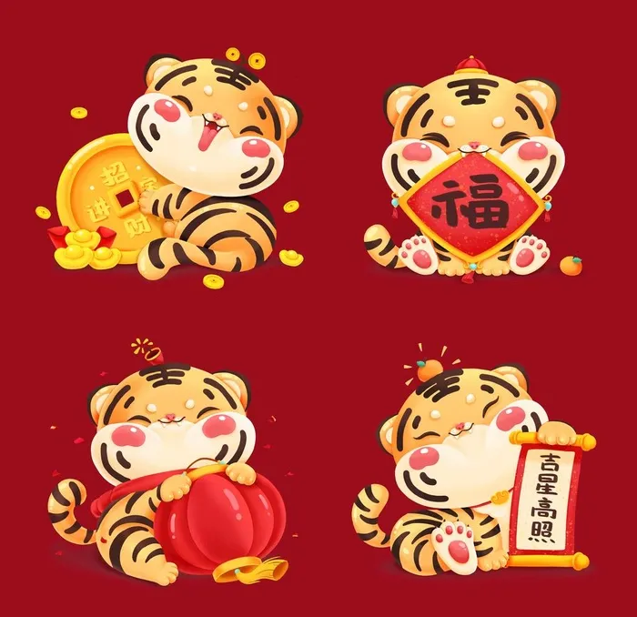 卡通老虎图片(4724x4724)psd模版下载