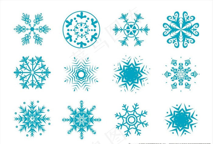 雪花装饰卡通花纹图片