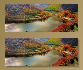 秋天关门山图片