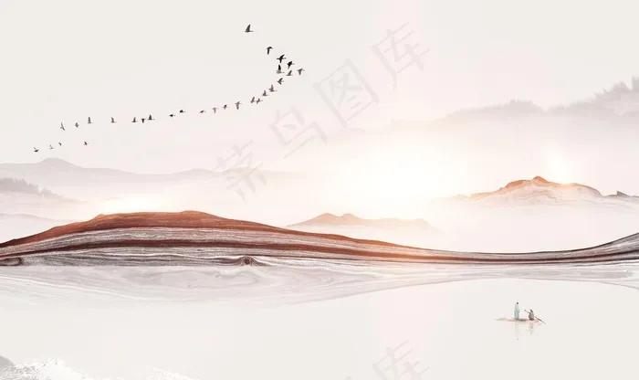水墨山水图片(9071x5669)psd模版下载