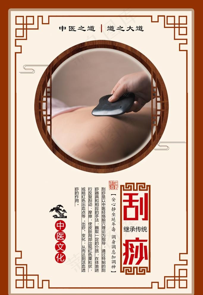 刮痧疗法 传统中医疗法图片(1772x2658)psd模版下载
