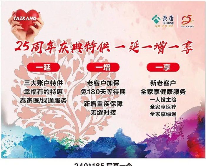 泰康25周年图片cdr矢量模版下载