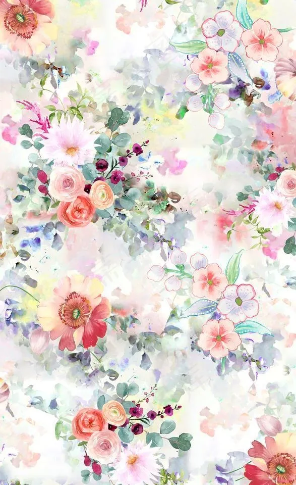 花朵 花卉 欧美印花 各种花图片psd模版下载