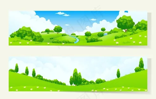 风景画 树叶 森林树叶  插画图片