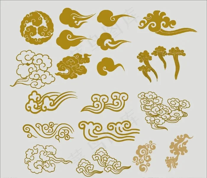 祥云 云纹 底纹 矢量祥云图片cdr矢量模版下载