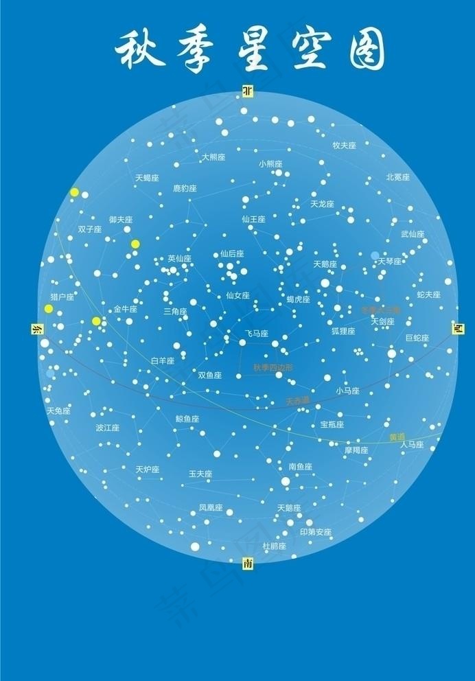 秋季星空图图片cdr矢量模版下载