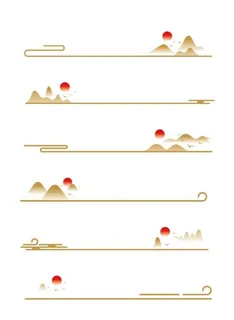 矢量山水花纹图片