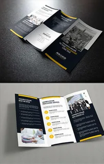 商务三折页图片