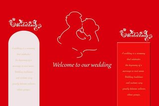 红色婚礼背景图片