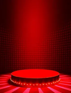 红色圆形舞台背景图片