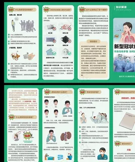 新型冠状病毒知识四折页图片