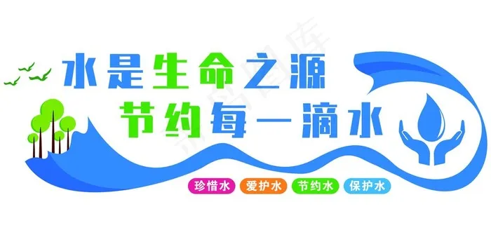 节约用水珍惜水源图片(28346x14173)psd模版下载