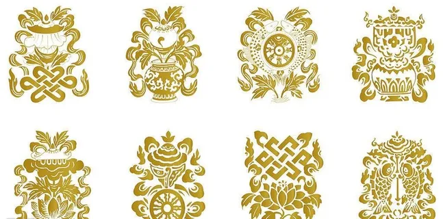 精致传统图样_八宝图图片