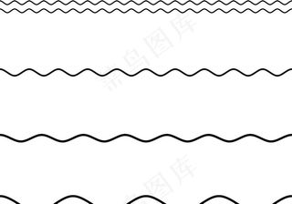 矢量波浪线形状底纹装饰线条图片
